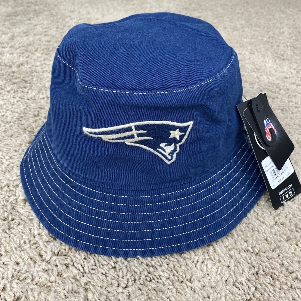 New England Patriots‎ '47 Trailhead Bucket Hat Navy Washed OSFM NFL Cap NWT